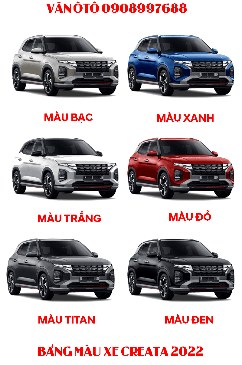 Đánh giá Nhanh Hyundai Creta 2022 Bảng màu Hyundai Creta 2022