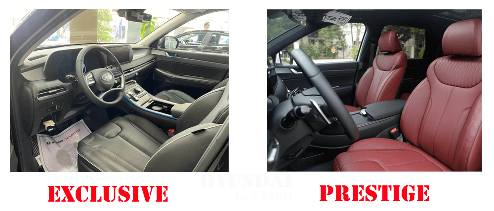 So sánh các phiên bản Hyundai Palisade: Chọn Prestige hay Exclusive? So sánh các phiên bản Hyundai Palisade - So sánh Màu nội thất