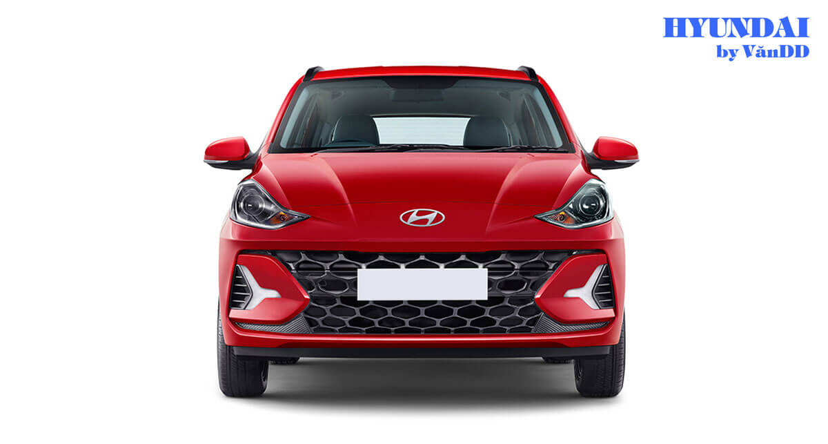 Đầu xe và lưới tản nhiệt Hyundai i10 2024 hatchback