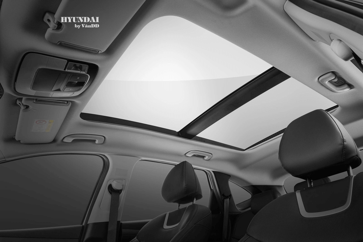 So sánh chi tiết Các phiên bản Hyundai Tucson 2024 Faccelift Cửa sổ trời toàn cảnh Panorama của Tucson 2024