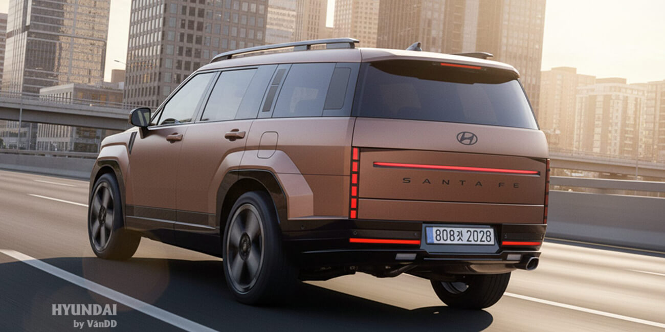 Đánh giá Hyundai Santa Fe 2027: Lột xác thiết kế Hình ảnh dựng đuôi xe Của Santa Fe 2027