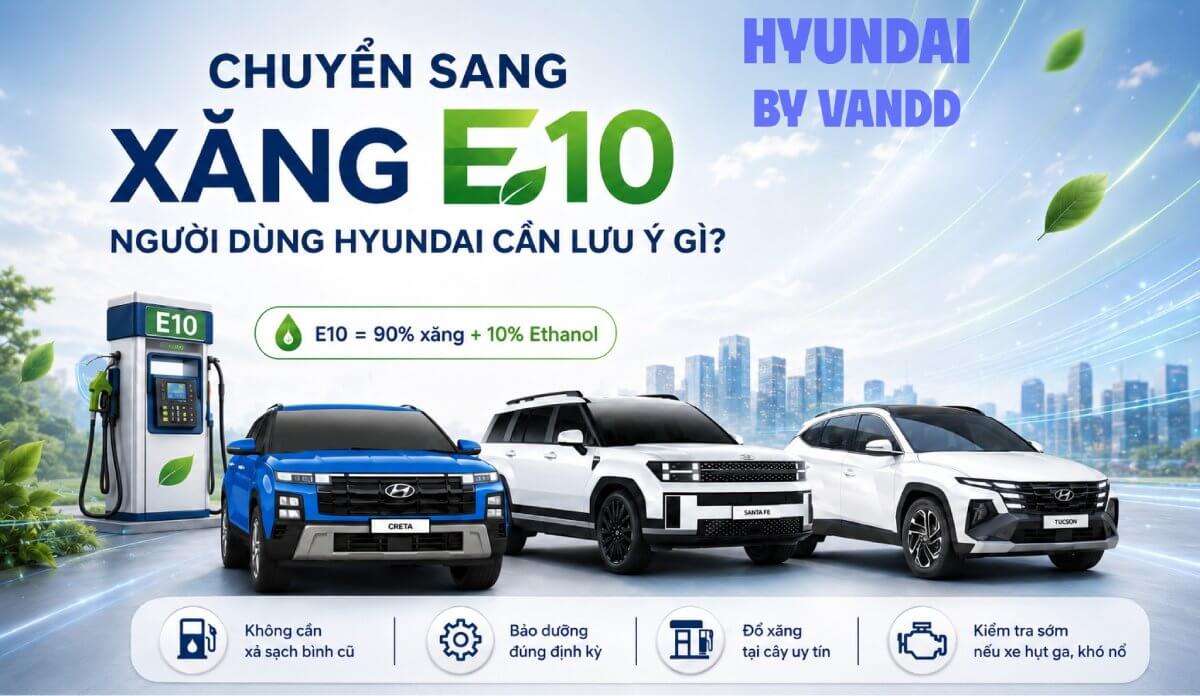 Xăng E10 và xe Hyundai - Chủ xe cần Lưu ý những gì?